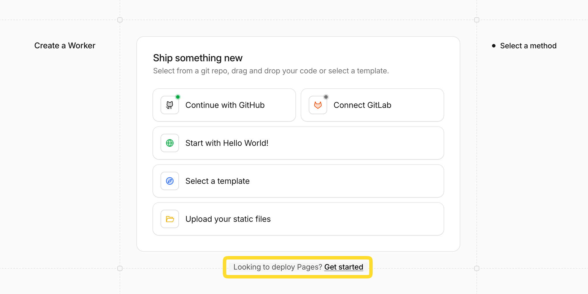 CloudFlare Pages creation