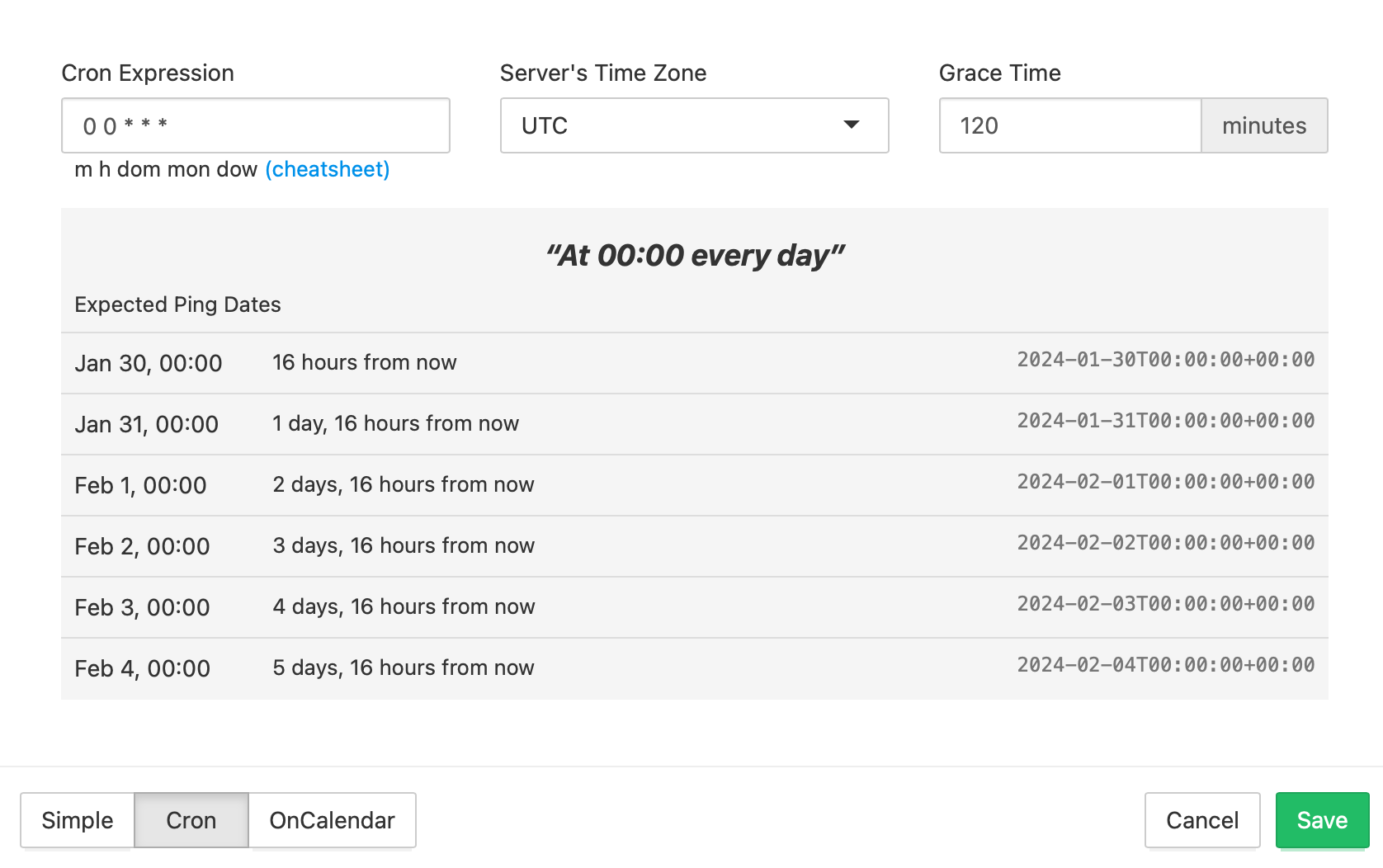My healthchecks.io setup