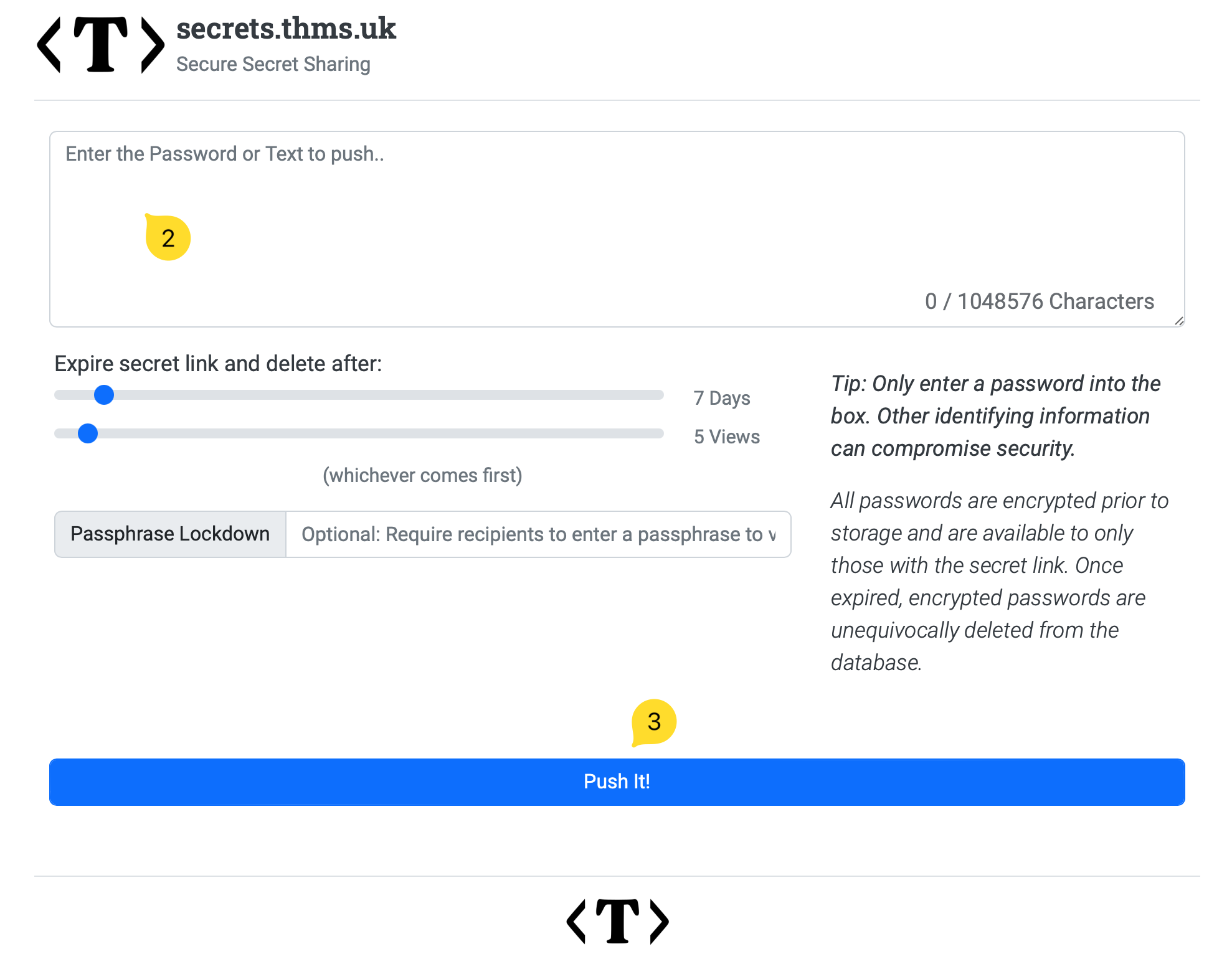 Screenshot showing the main interface